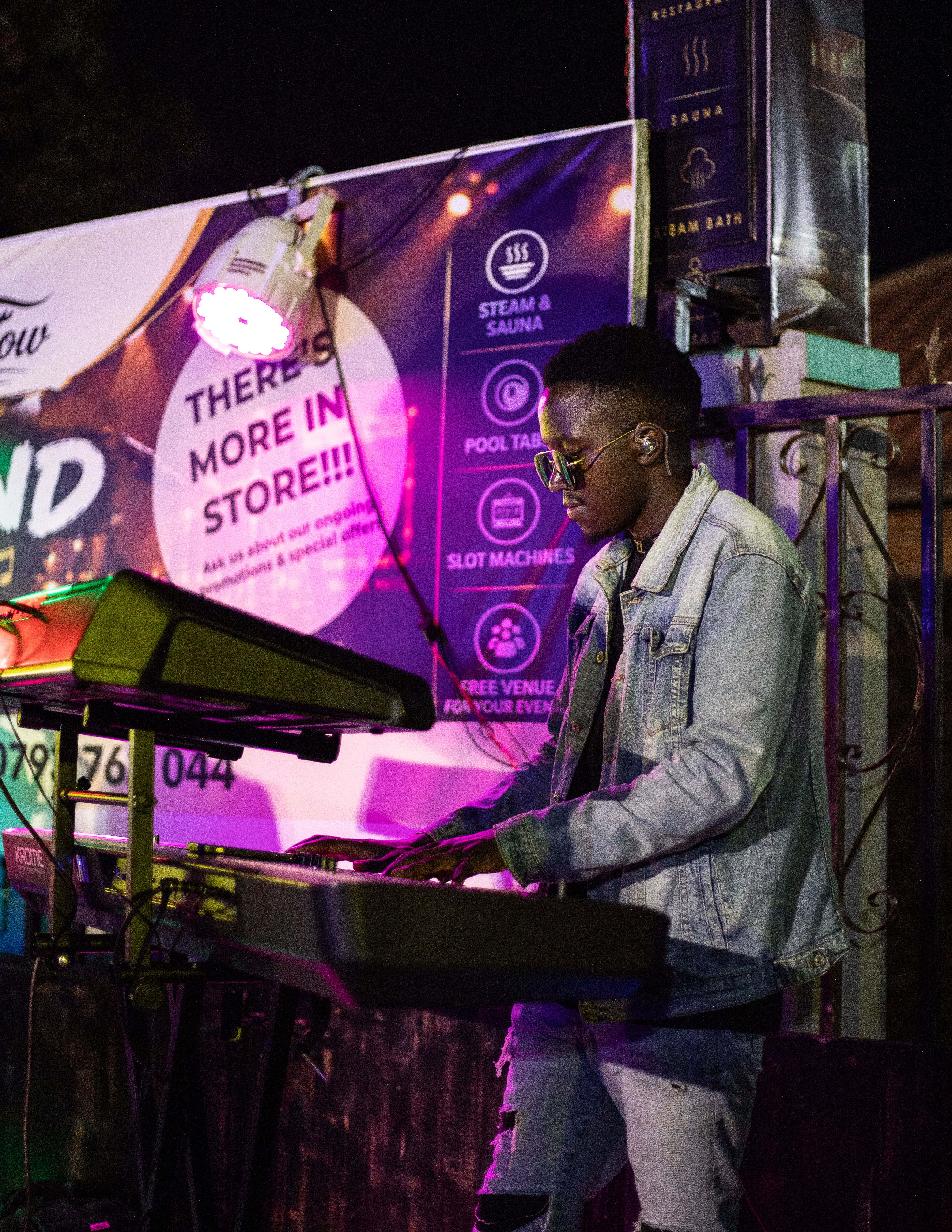 Live music performance in lounge space